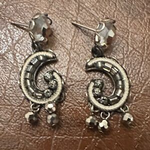 Ayala Bar Silver Swirl Drop Earrings